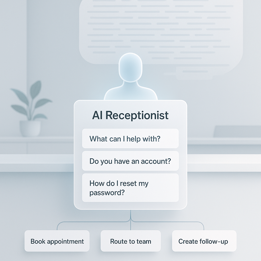 An AI Receptionist Should Ask Fewer, Better Questions
